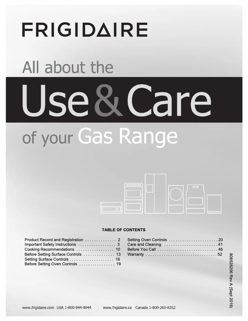 Image de la première page du manuel de l'appareil GCRG3060AD