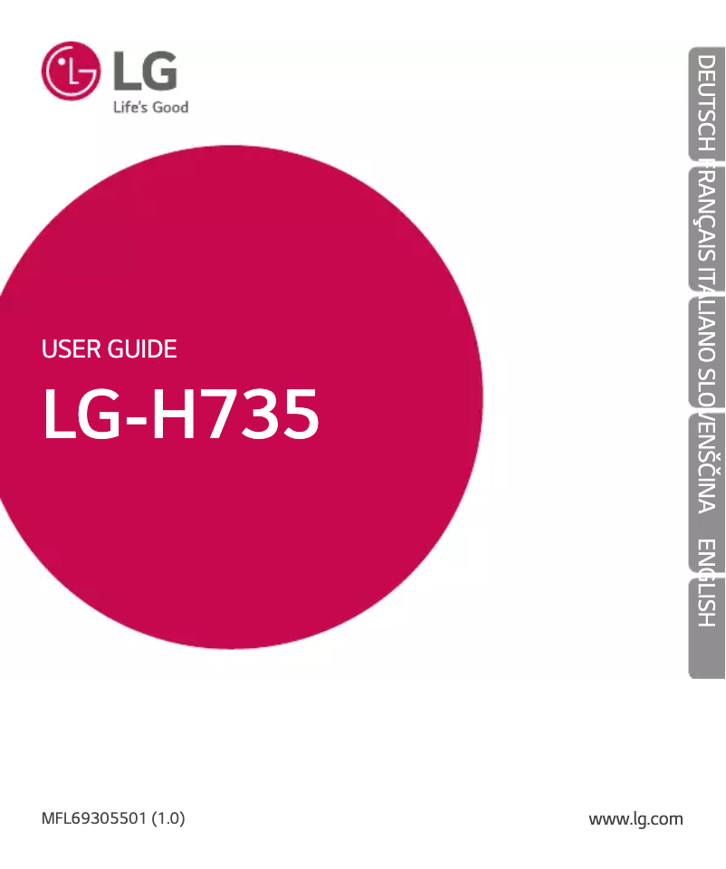 Page n°1 - Manuel utilisateur LG H735