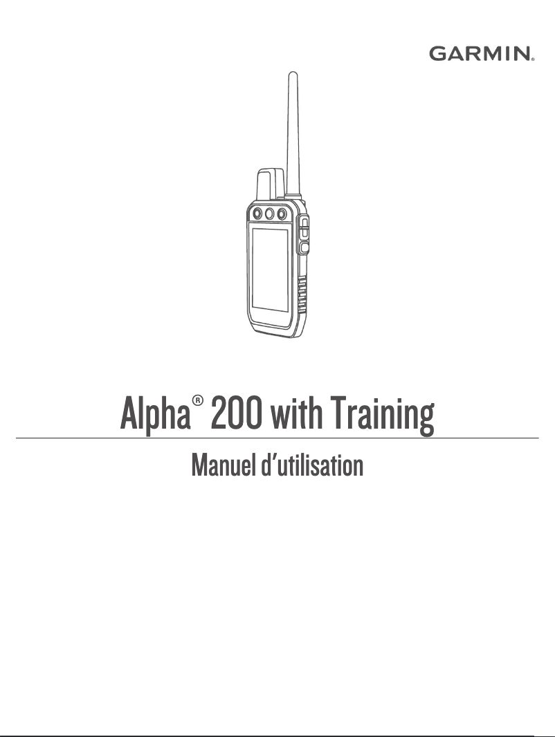 Page n°1 - Manuel utilisateur Garmin Alpha 200