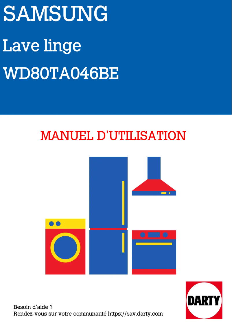 Image de la première page du manuel de l'appareil WD80TA046BE