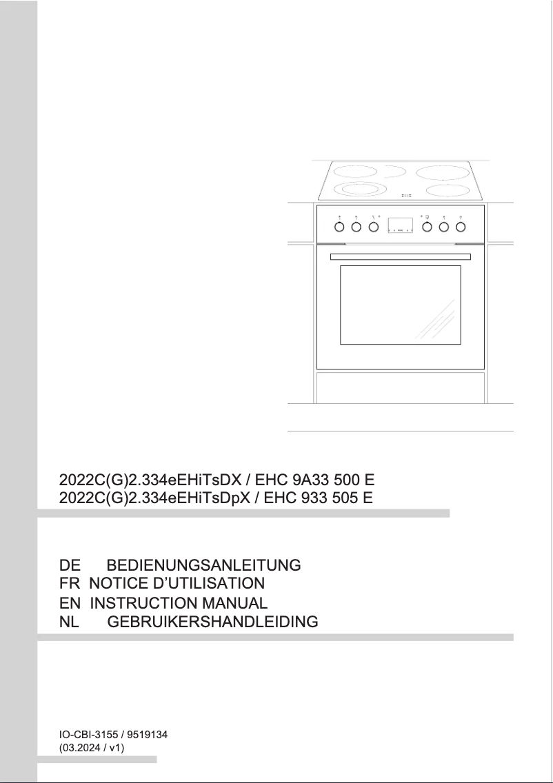 Image de la première page du manuel de l'appareil EHC 933 505 E