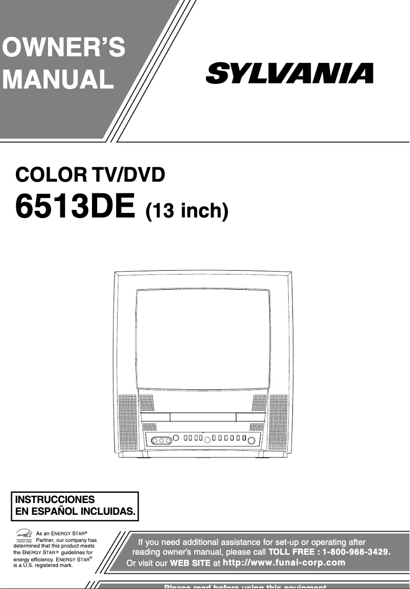 Page n°1 - Manuel utilisateur Sylvania 6513DE