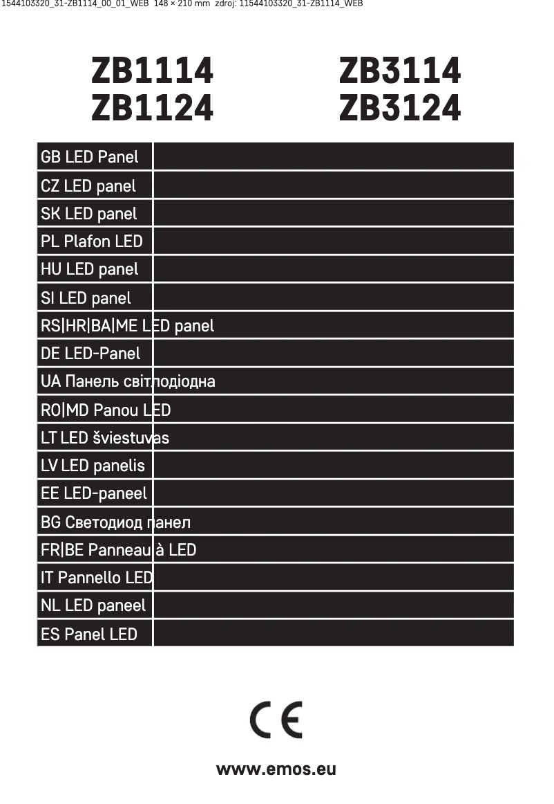 Page 1 de la notice Manuel utilisateur Emos ZB1114