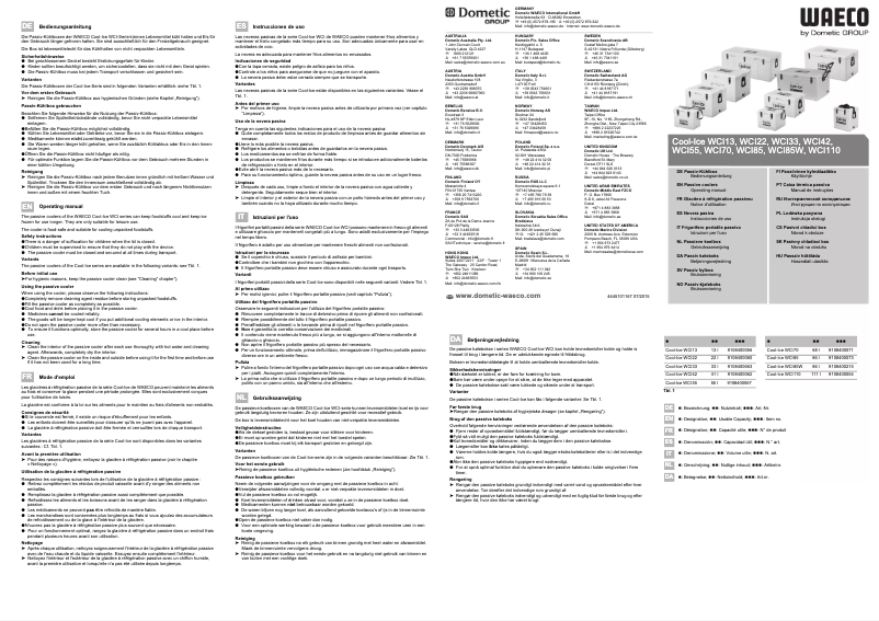 Page 1 de la notice Manuel utilisateur Waeco Cool-Ice WCI 70