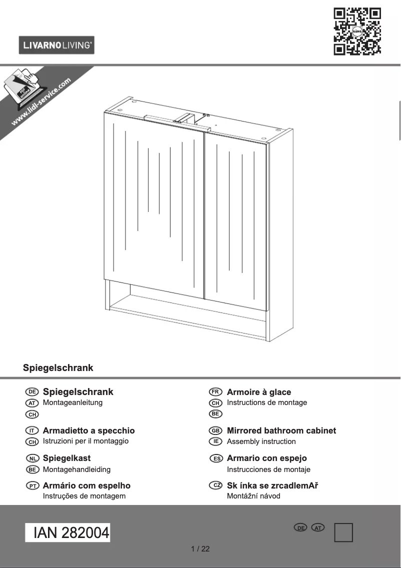 Page 1 de la notice Manuel utilisateur Livarno Lux IAN 282004