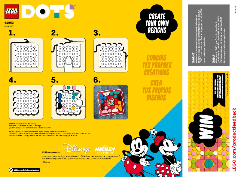 Page n°1 - Manuel utilisateur Lego DOTS 41963