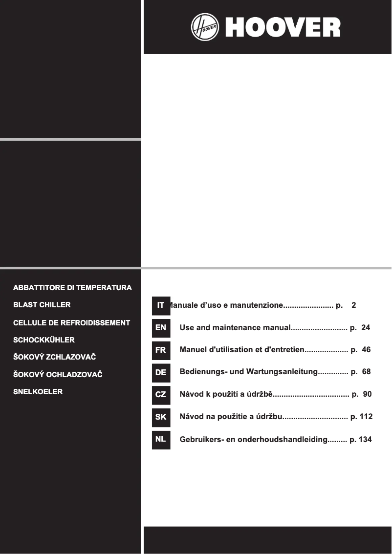 Page 1 de la notice Manuel utilisateur Hoover HBC 450 SV