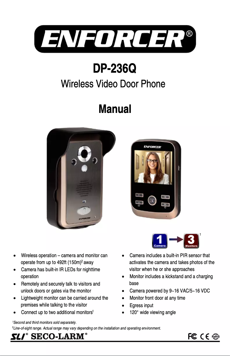 Page 1 de la notice Manuel utilisateur Enforcer DP-236Q