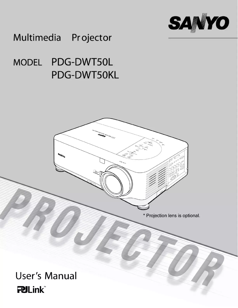 Page n°1 - Manuel utilisateur Sanyo PDG-DWT50KL