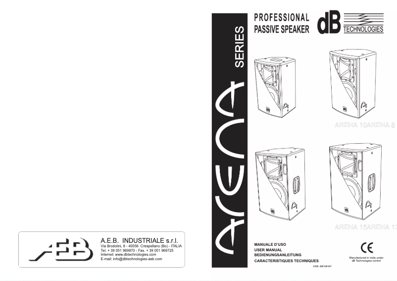 Page 1 de la notice Manuel utilisateur DB Technologies ARENA 15