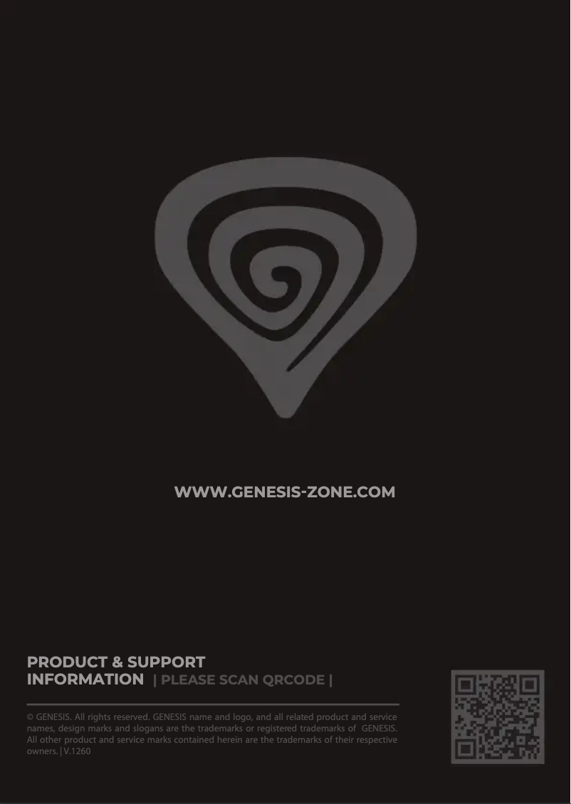 Page 1 de la notice Manuel utilisateur Genesis Thor 660