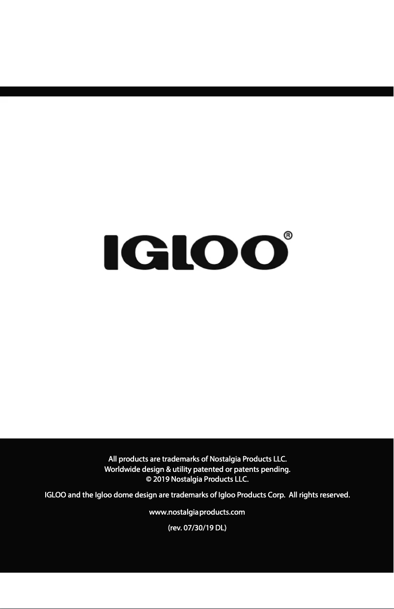 Page 1 de la notice Manuel utilisateur Igloo ICEBNH26BK