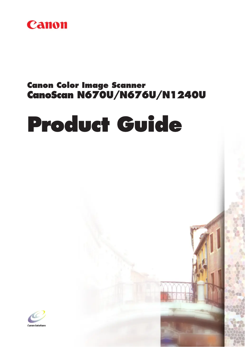 Page n°1 - Mode d'emploi Canon CanoScan N670U