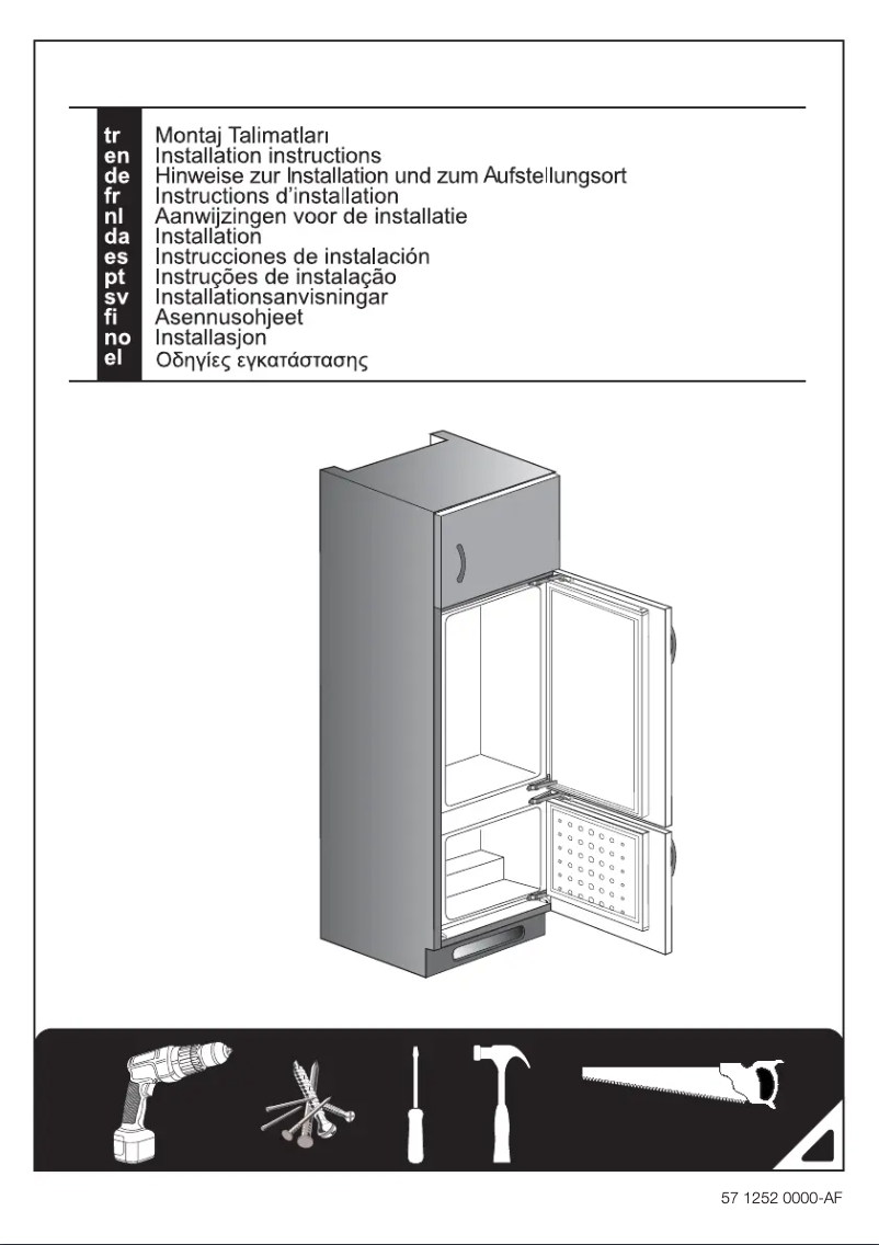 Page 1 de la notice Guide d'installation Beko CBI7703F