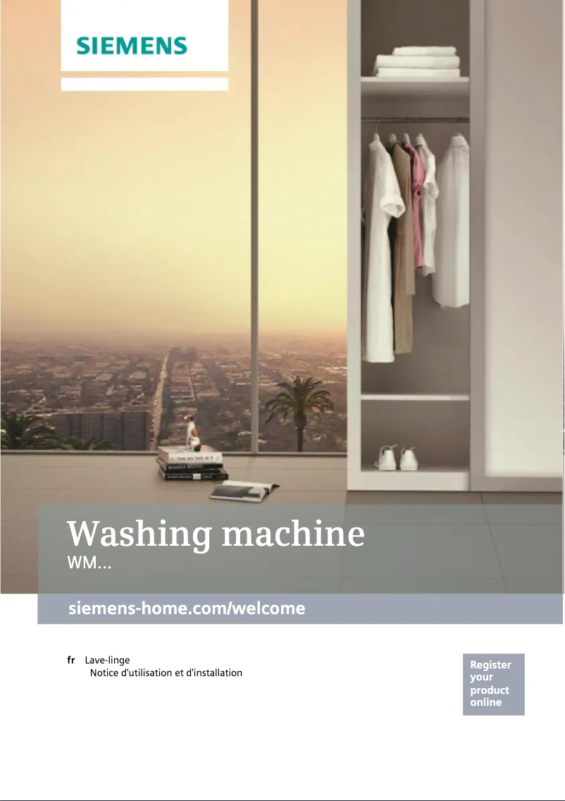 Page n°1 - Manuel utilisateur Siemens WM14Q464FG