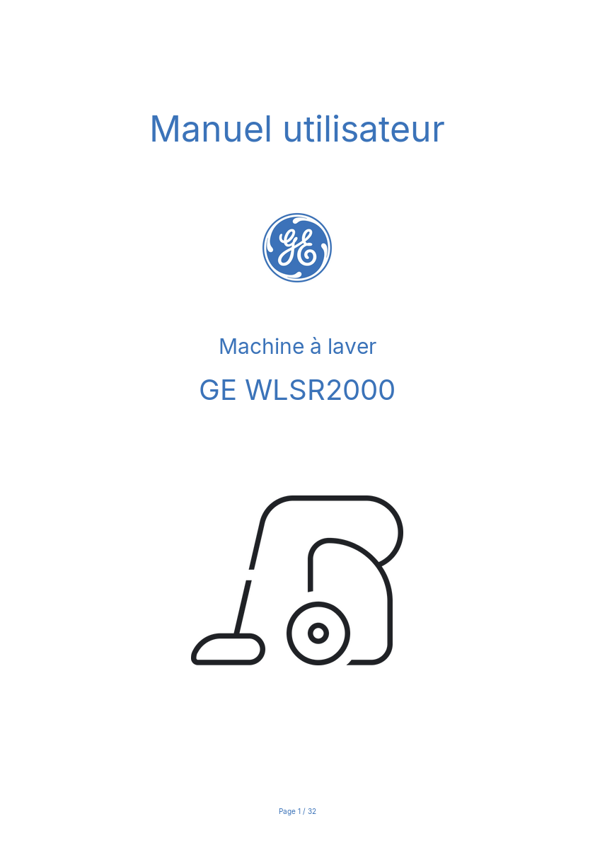 Image de la première page du manuel de l'appareil WLSR2000