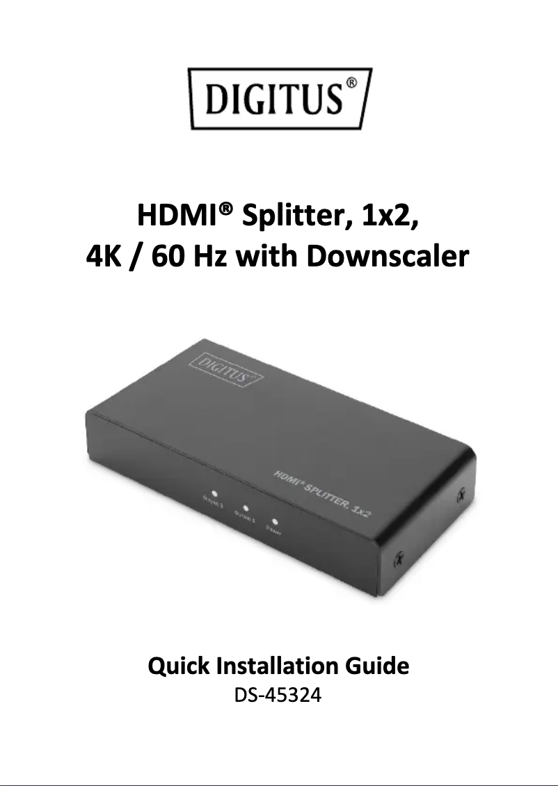 Image de la première page du manuel de l'appareil DS-45324