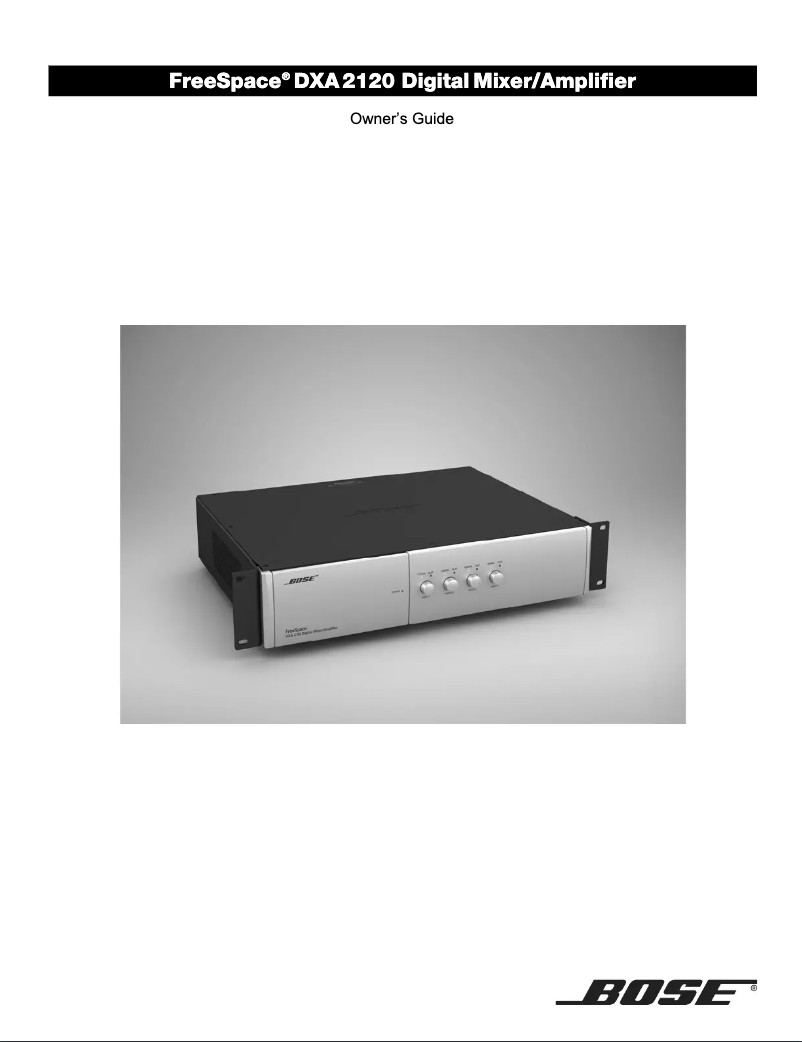 Page 1 de la notice Manuel utilisateur Bose FreeSpace DXA 2120