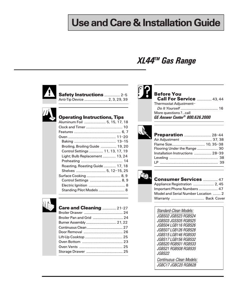 Página 1 del manual Manual de uso y mantenimiento Hotpoint RGB535BEAAD