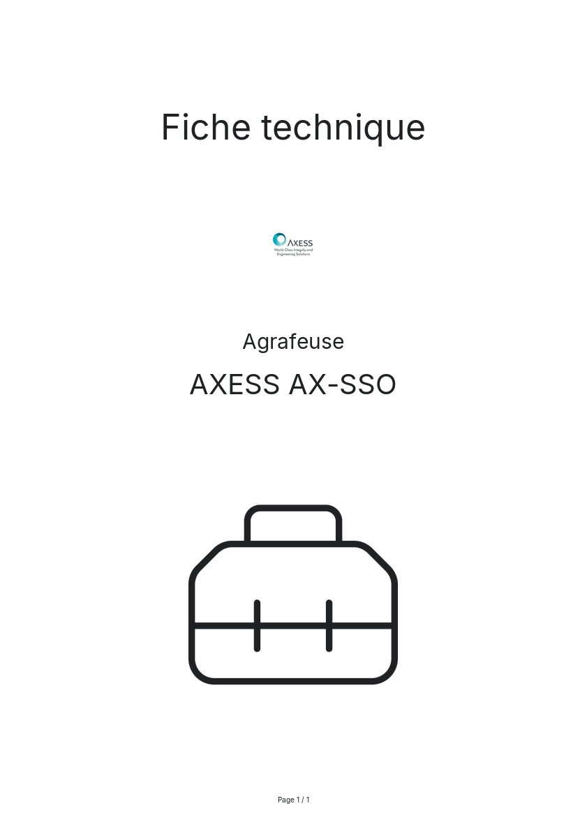 Image de la première page du manuel de l'appareil AX-SSO