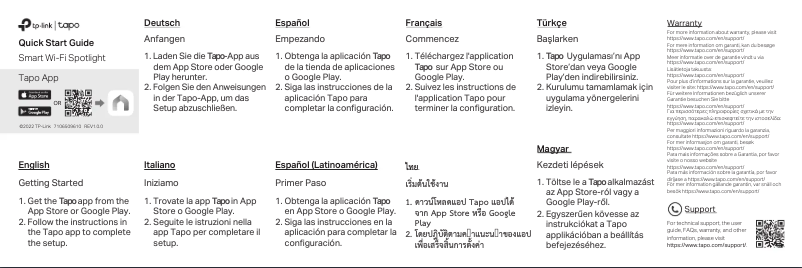 Page n°1 - Manuel utilisateur TP-Link Tapo L610