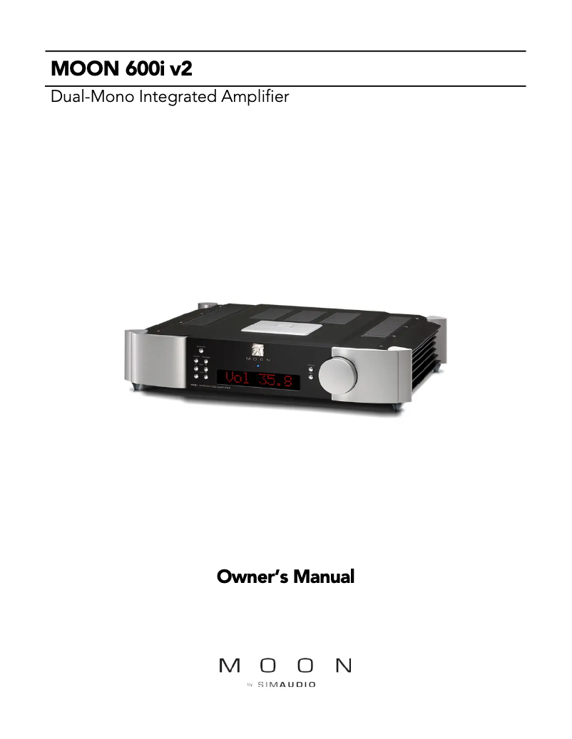 Page 1 de la notice Manuel utilisateur MOON 600i v2