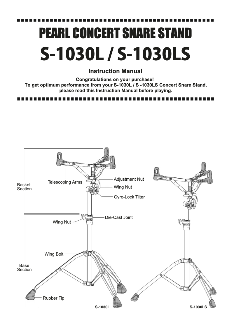 Image de la première page du manuel de l'appareil S-1030LS