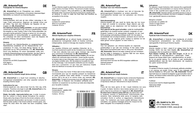 Page 1 de la notice Manuel utilisateur JBL ArtemioFluid