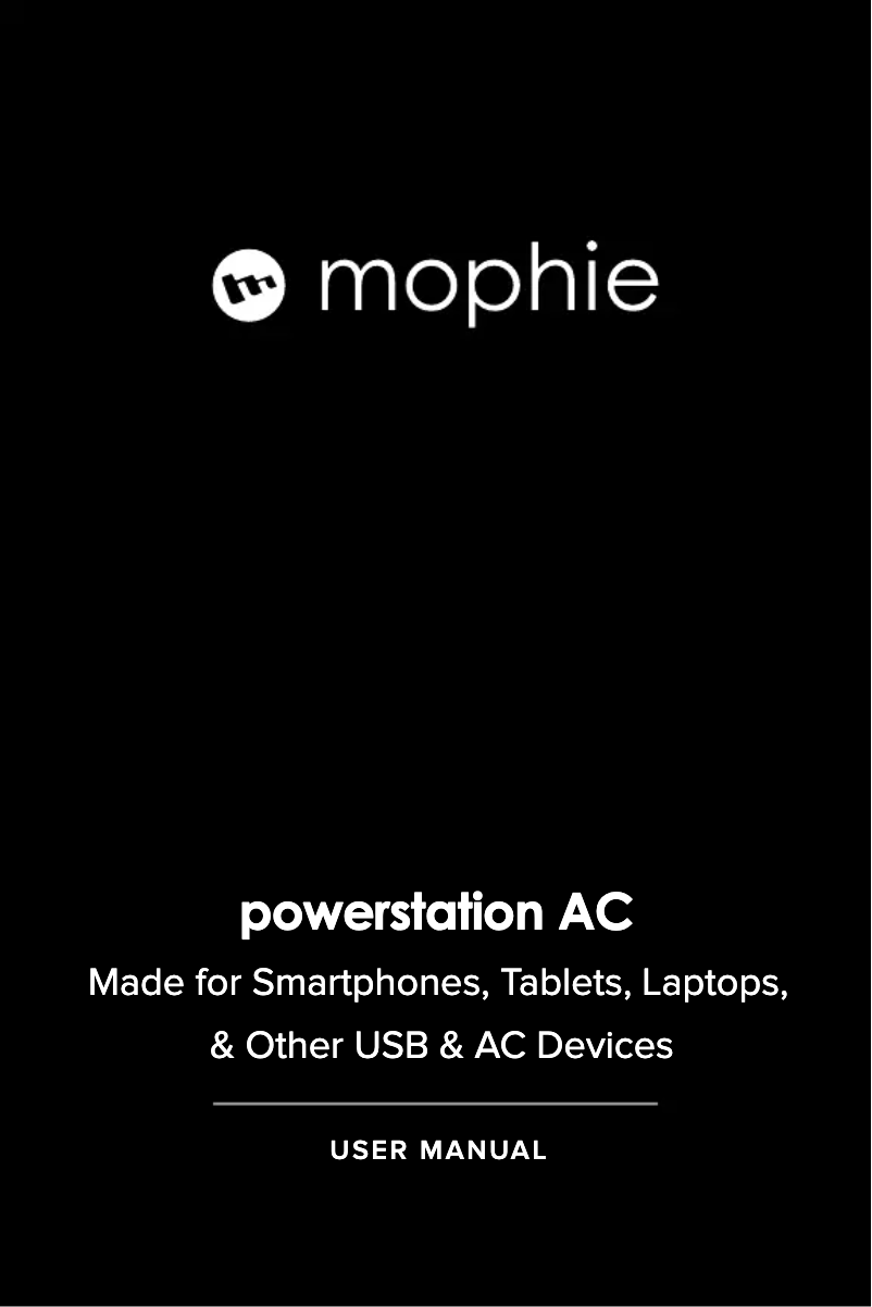 Page 1 de la notice Manuel utilisateur Mophie powerstation