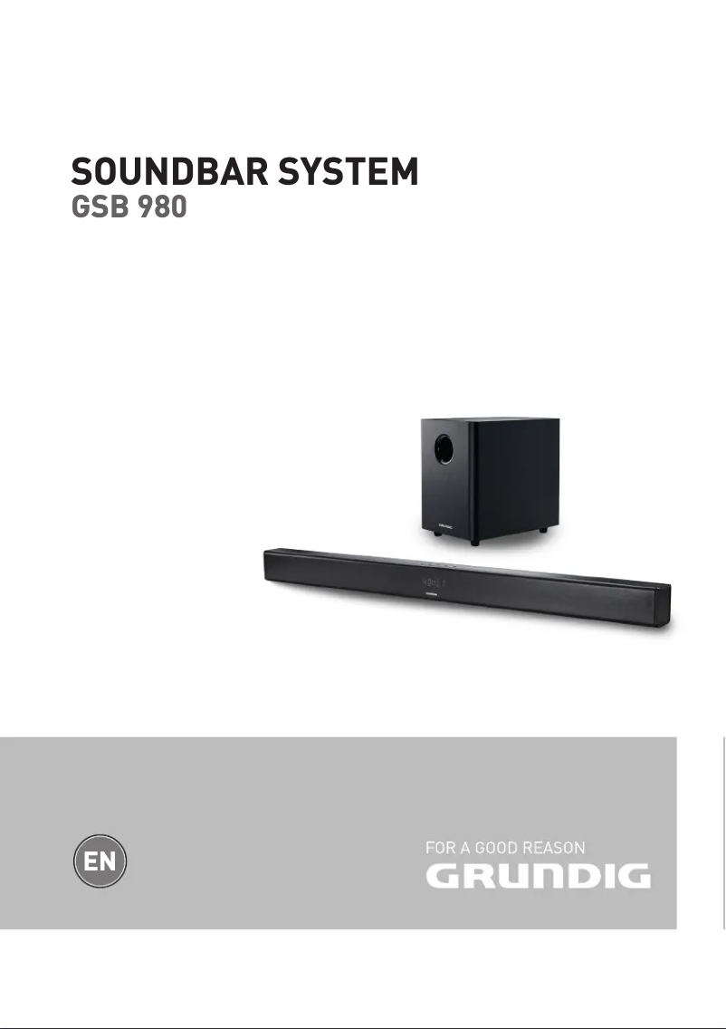 Page 1 de la notice Manuel utilisateur Grundig GSB 980