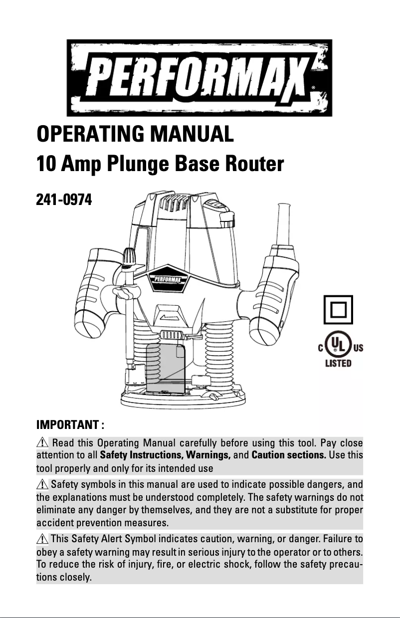 Image de la première page du manuel de l'appareil 241-0974