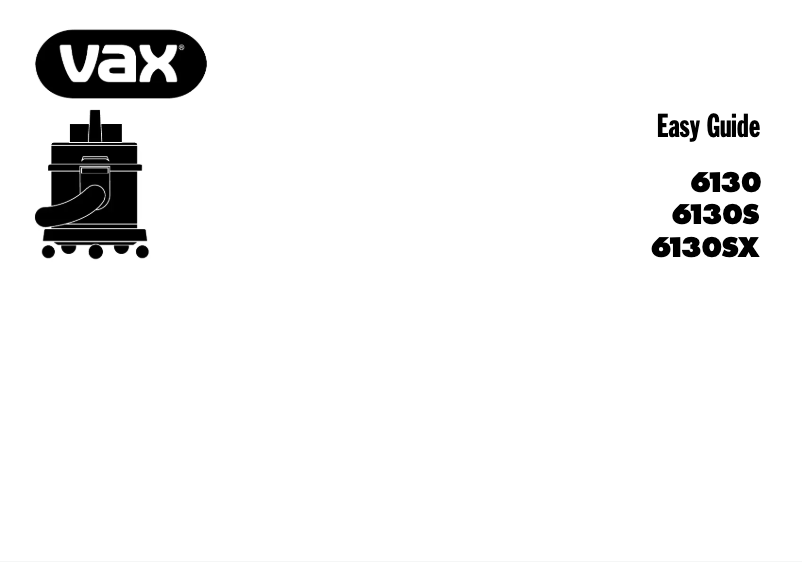 Page 1 de la notice Manuel utilisateur Vax 6130SX
