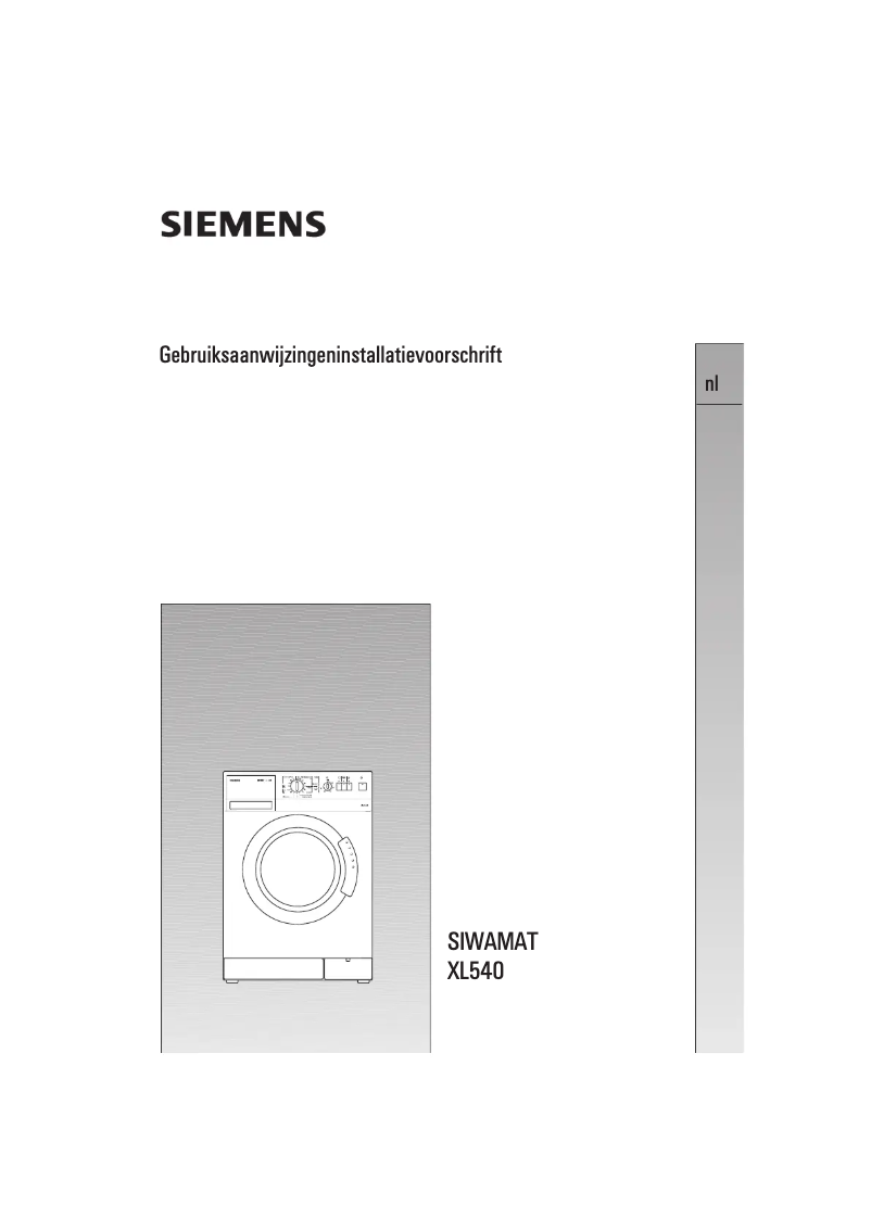 Page n°1 - Manuel utilisateur Siemens WM54061