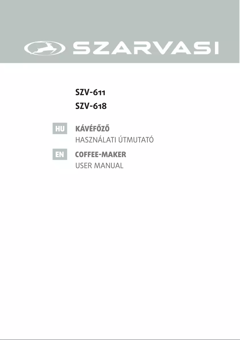 Image de la première page du manuel de l'appareil Espresso Max SZV-618