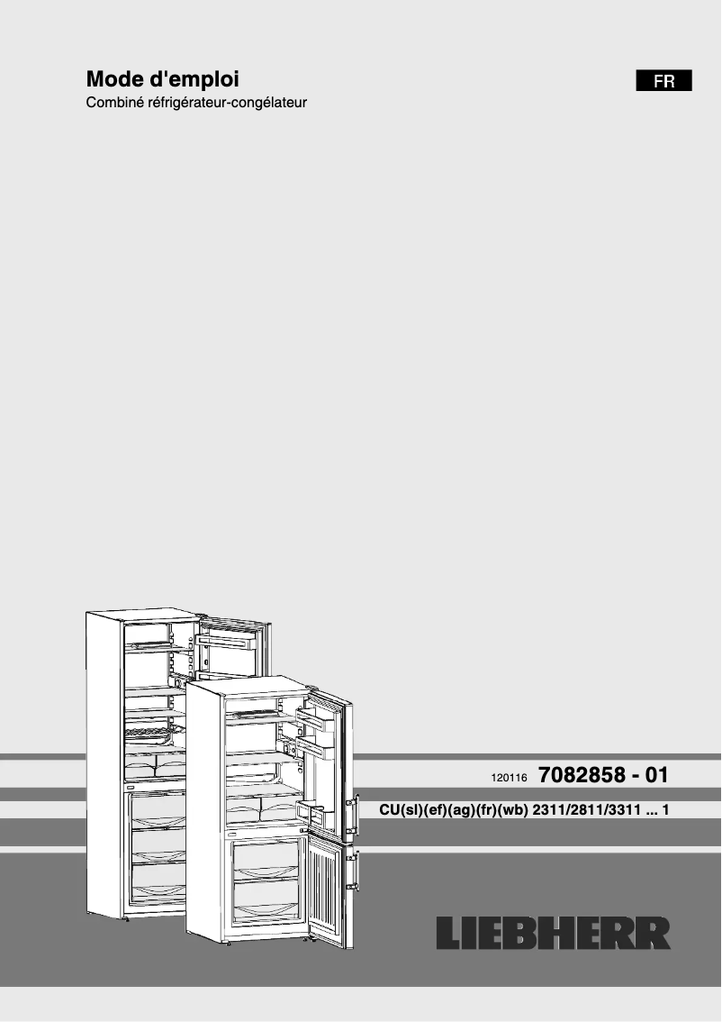 Page 1 de la notice Manuel utilisateur Liebherr CUWB 3311