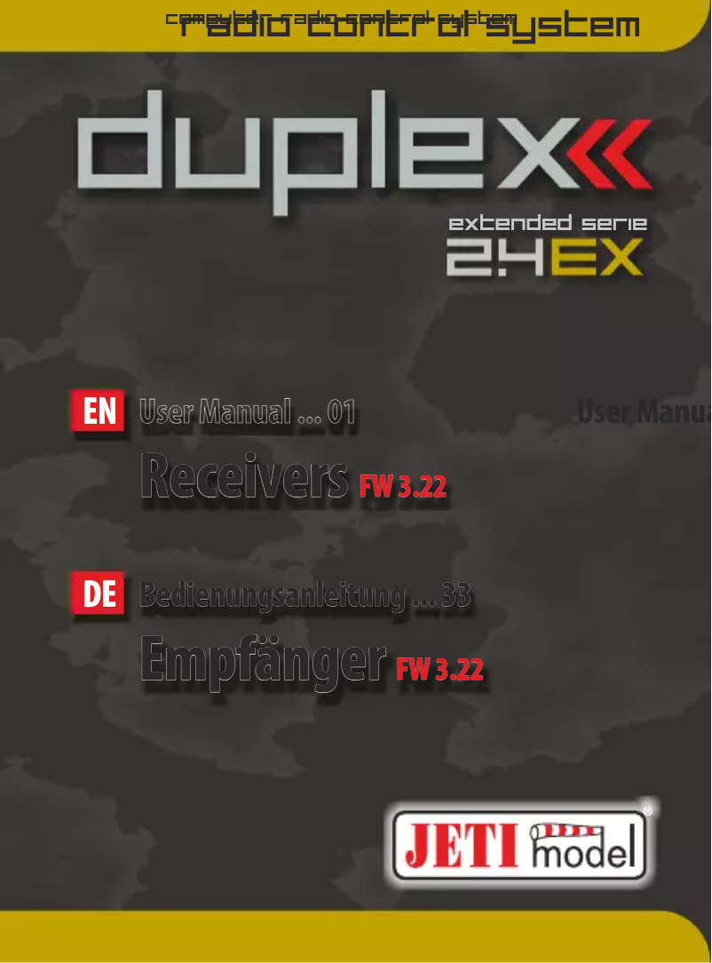 Page 1 de la notice Manuel utilisateur JETI Duplex Rsat 2 EX
