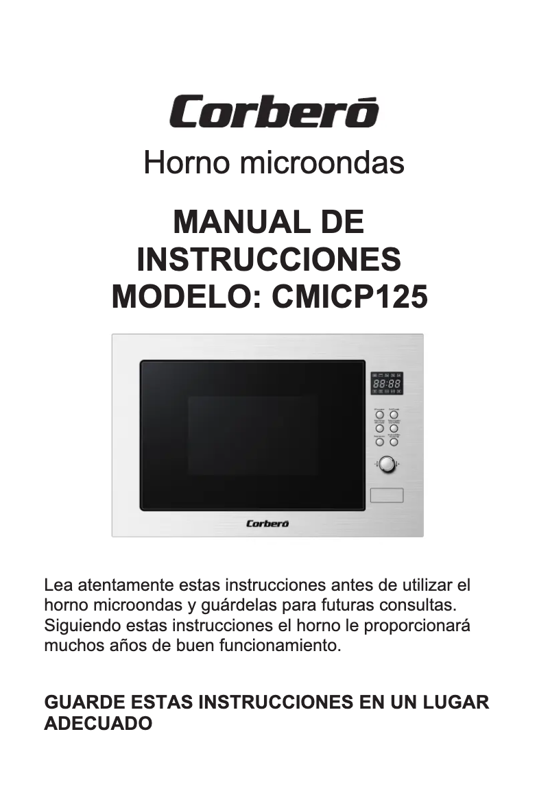 Image de la première page du manuel de l'appareil CMICP125