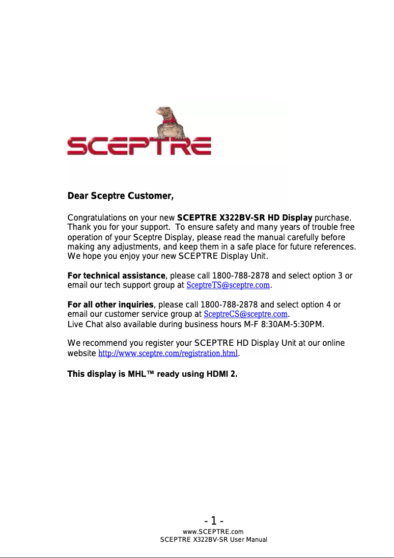 Image de la première page du manuel de l'appareil X328BV-SR