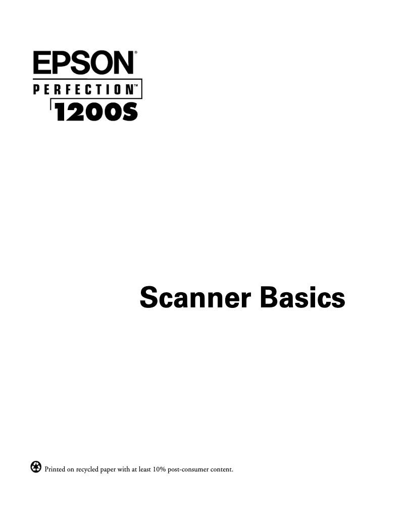 Imagen de la primera página del manual del dispositivo Perfection 1200S