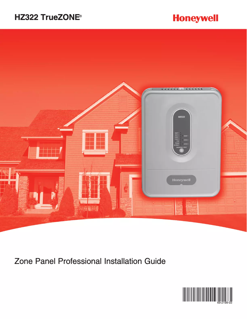 Page 1 de la notice Manuel utilisateur Honeywell TrueZONE HZ322