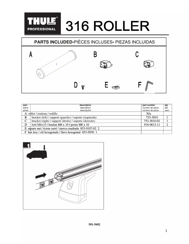 Image de la première page du manuel de l'appareil Roller 316