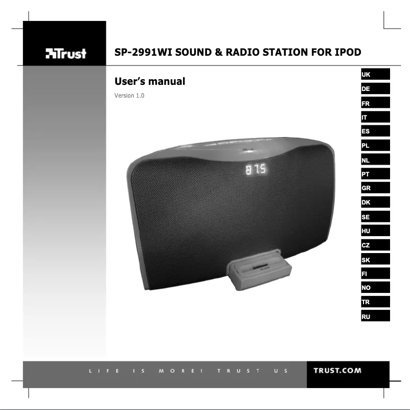 Page n°1 - Manuel utilisateur Trust SoundForce SP-2991Wi