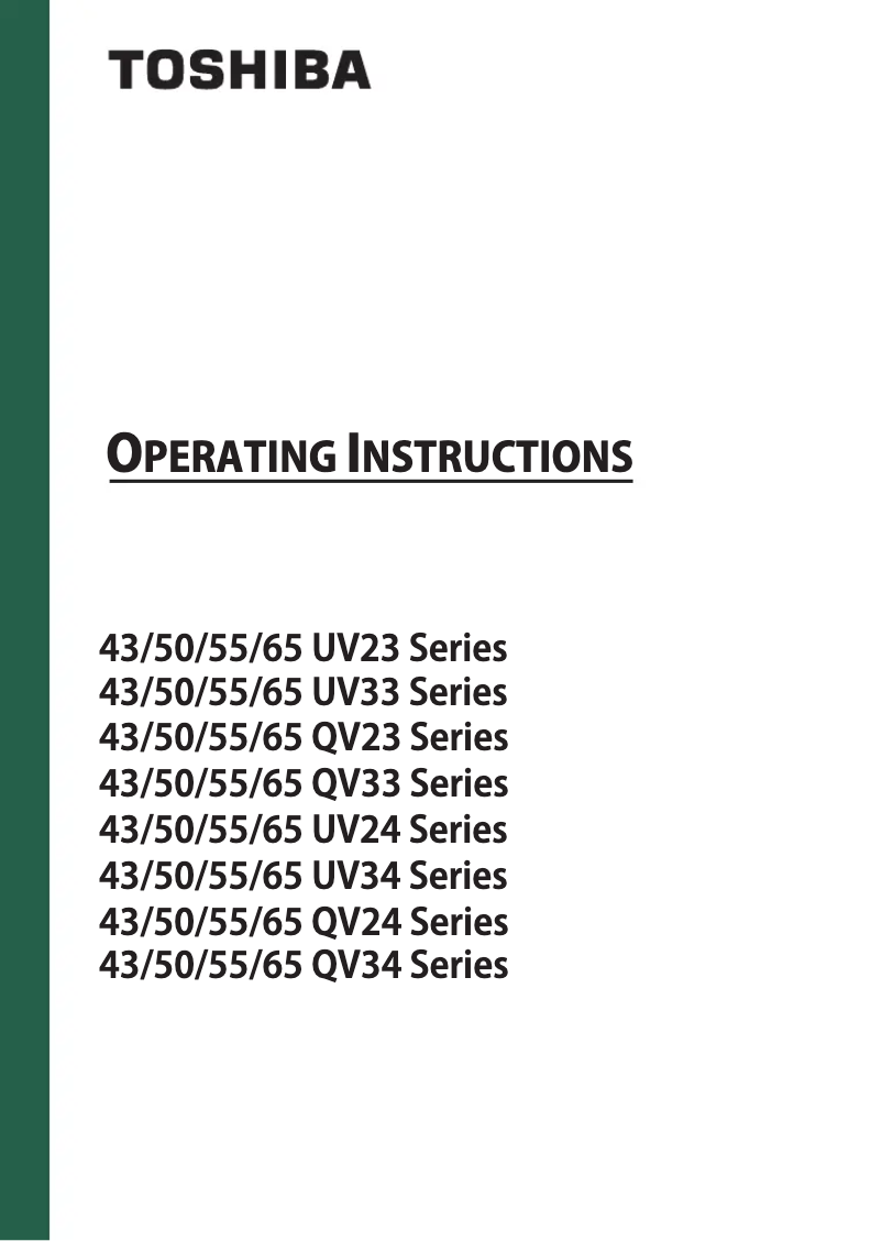 Page 1 de la notice Manuel utilisateur Toshiba 65UV3363DG