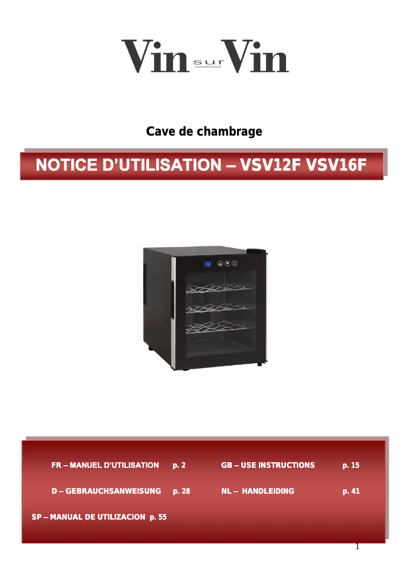 Page n°1 - Manuel utilisateur Climadiff VSV12F