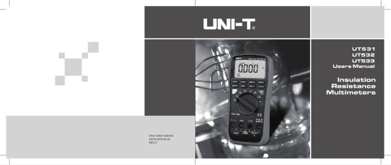 Page n°1 - Manuel utilisateur Uni-T UT533