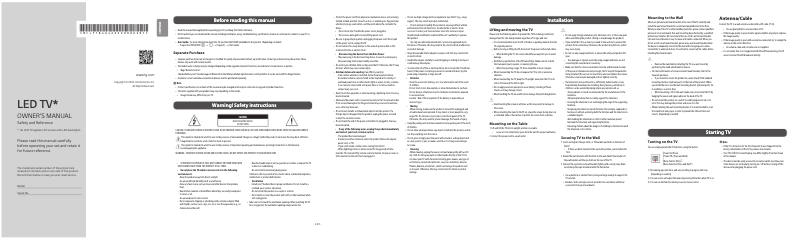 Image de la première page du manuel de l'appareil 50UQ8000PSC