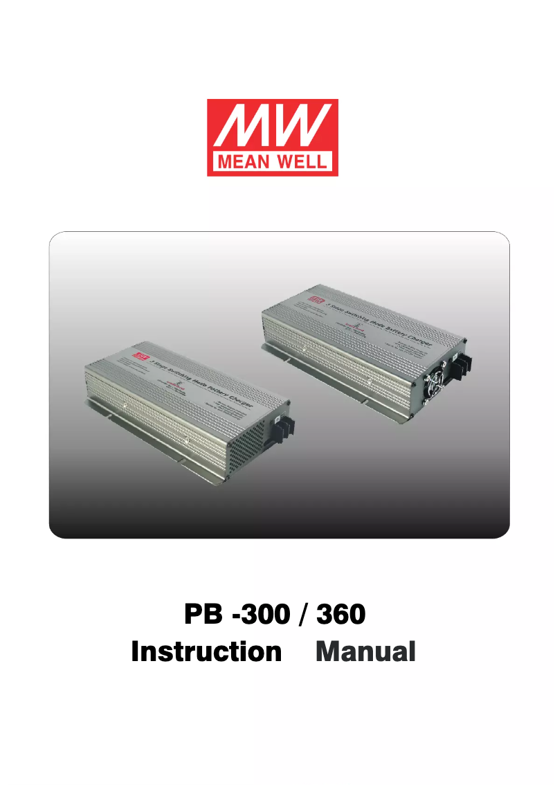 Page 1 de la notice Manuel utilisateur Mean Well PB-300P-12