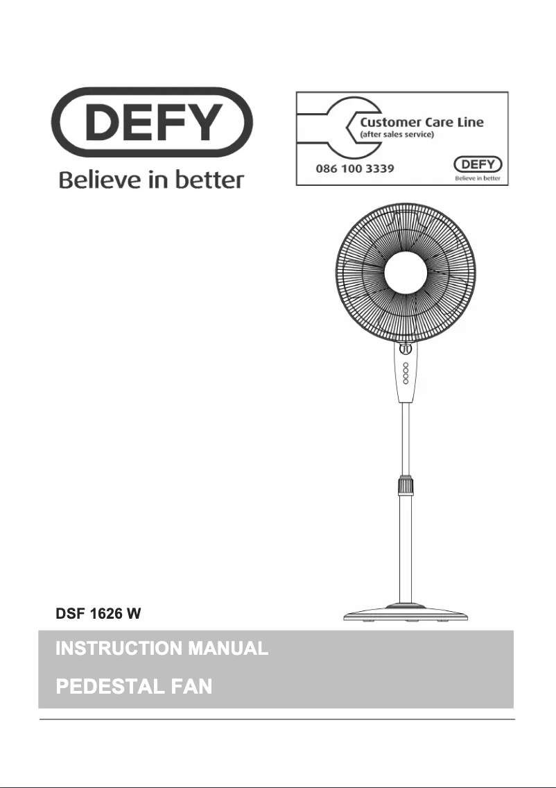 Page n°1 - Manuel utilisateur Defy DSF1626W