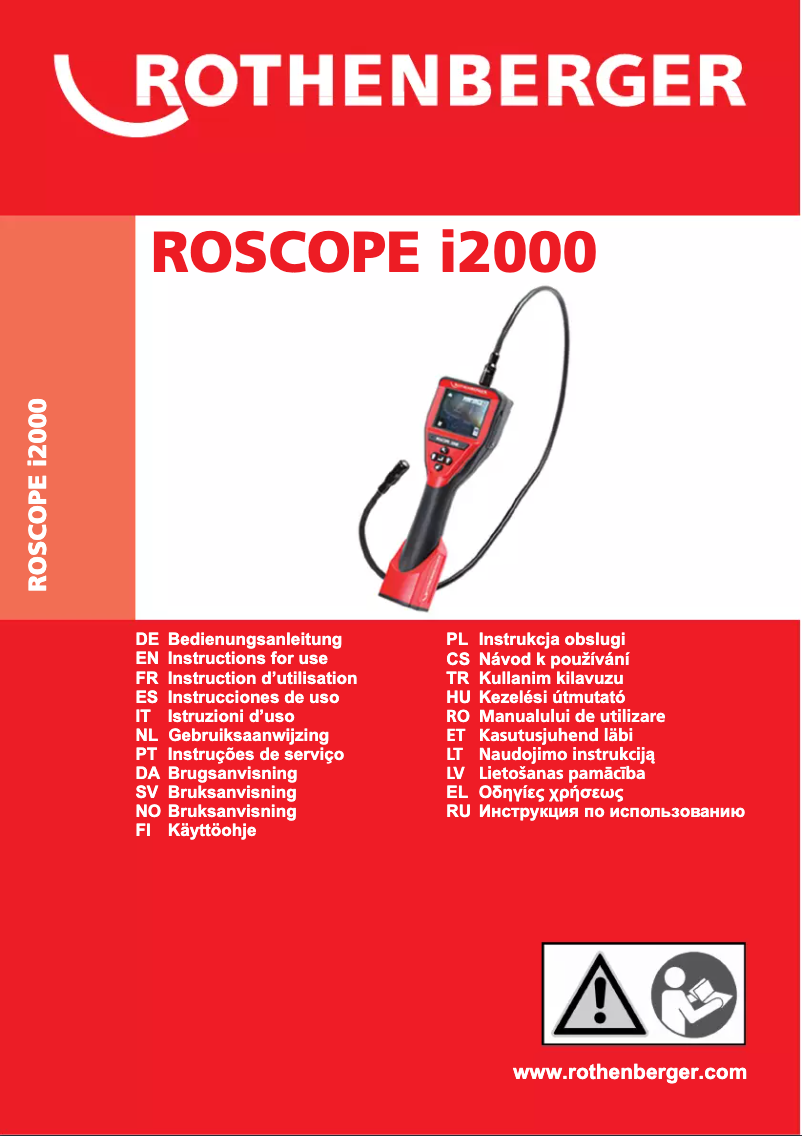 Page n°1 - Manuel utilisateur Rothenberger ROSCOPE i2000
