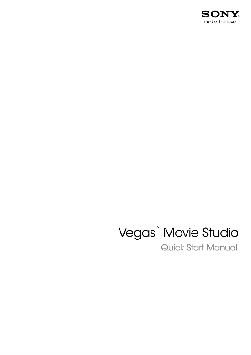 Page 1 de la notice Manuel utilisateur Sony Vegas Movie Studio 11